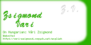 zsigmond vari business card